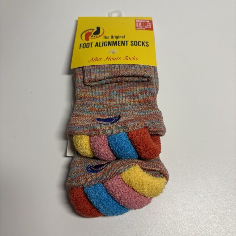 NEW The Original Foot Alignment Socks Size Medium After Hours Socks Colorful